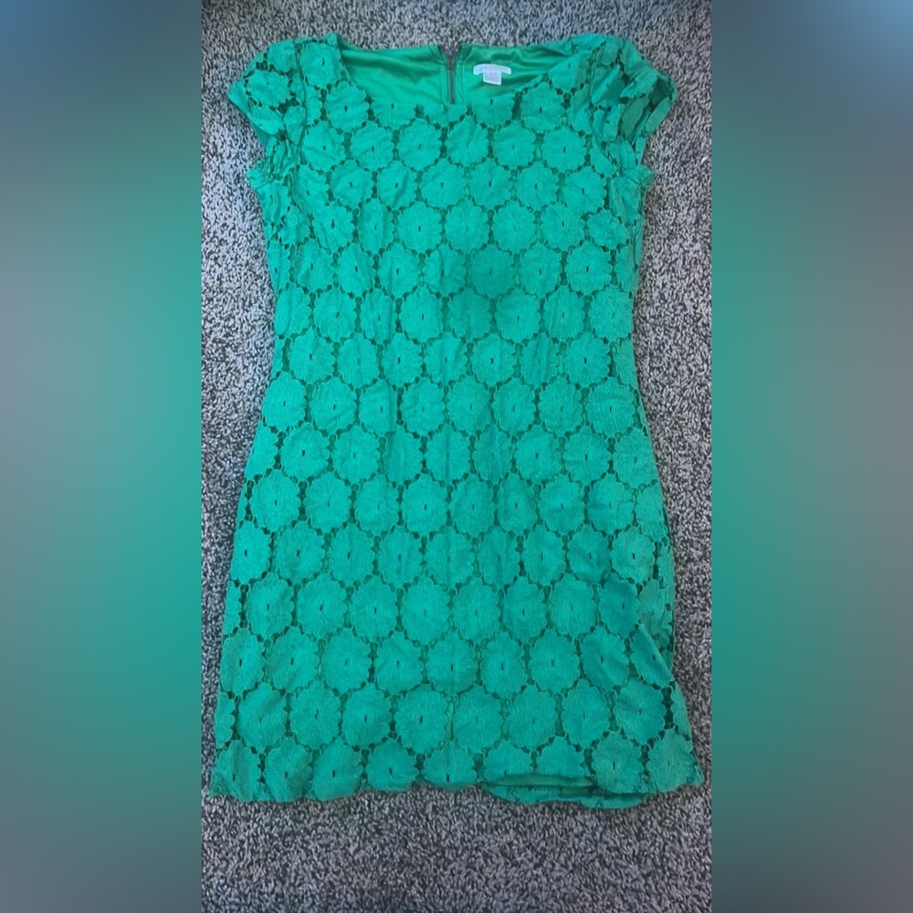 Green lace dress
